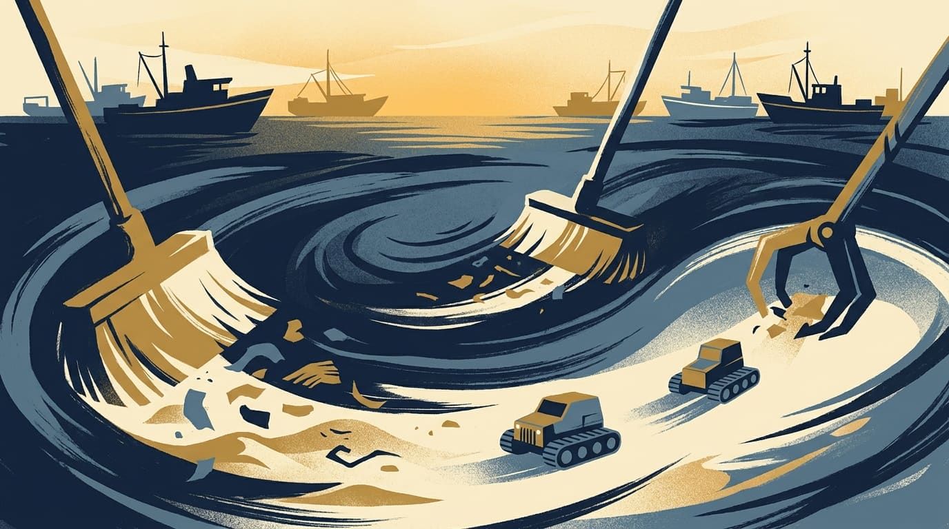 Illustration for the build log "Warming up a days-old domain: the cheap SEO that compounds"