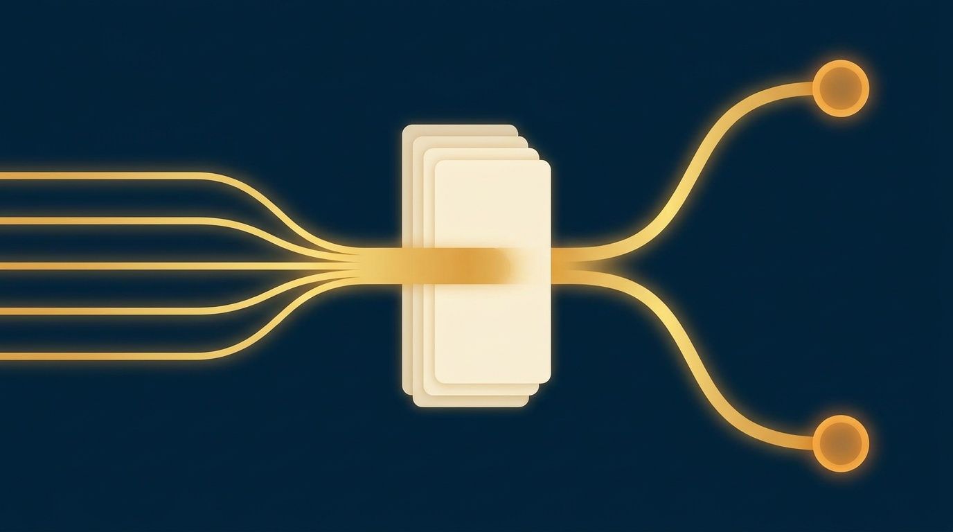 Illustration for the build log "Five posts shipped, analytics rebuilt for two sites, and the draft flag we forgot"
